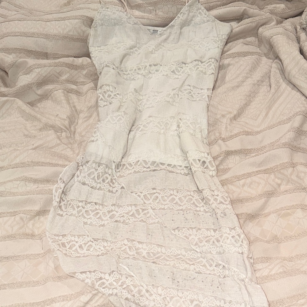 Ardene White Lace-Trim Slip Top